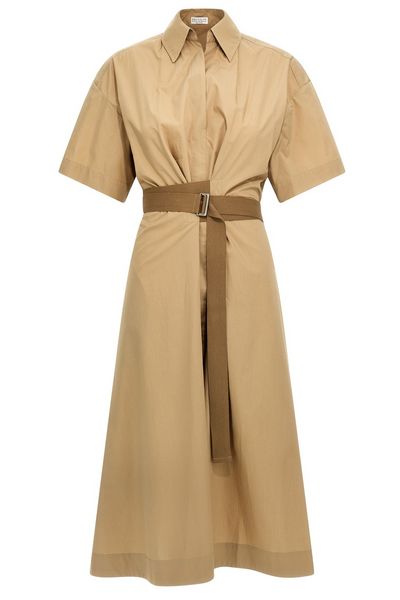 Brunello Cucinelli Belted Midi Dress