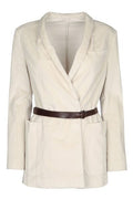 Brunello Cucinelli Long Sleeve Belted Jacket
