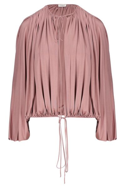 Saint Laurent Gathered Drawstring Blouse