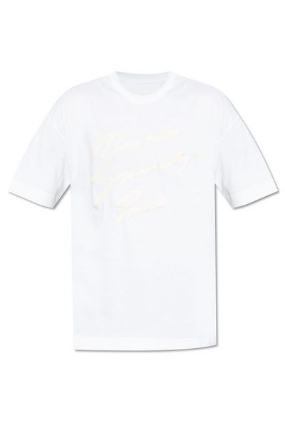 Givenchy Slogan Embroidered Crewneck T-Shirt