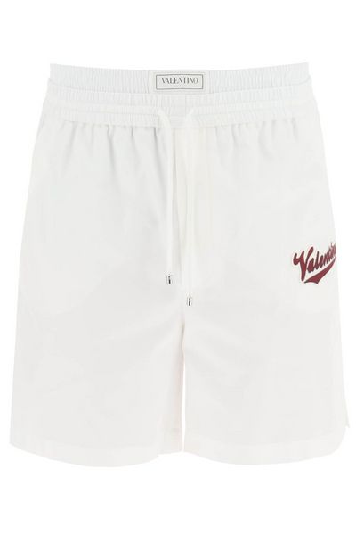 Valentino Logo Patch Drawstring Shorts