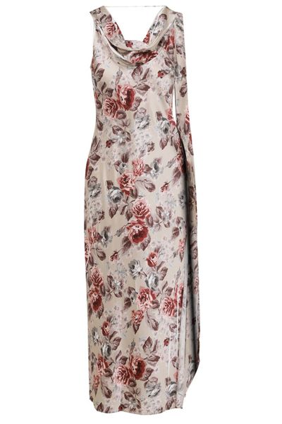 Acne Studios Draped Floral Maxi Dress