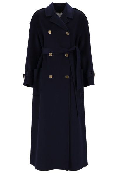 Elisabetta Franchi Double Breasted Belted Trench Coat