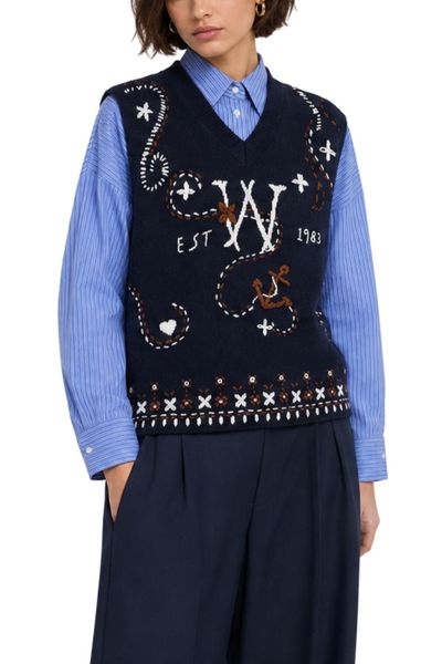 Weekend Max Mara Wkdcacao Embroidered Gilet