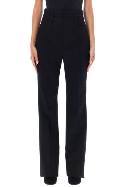 Saint Laurent High Waist Straight Leg Trousers