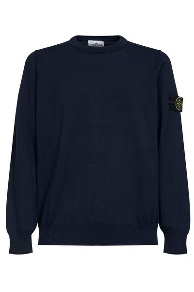 Stone Island Logo Detailed Crewneck Sweatshirt
