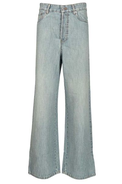 Miu Miu Logo-Embroidered Denim Jeans
