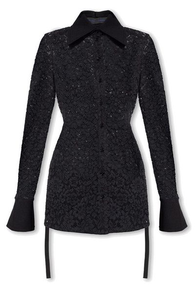 Proenza Schouler Floral-Lace Detailed Buttoned Shirt