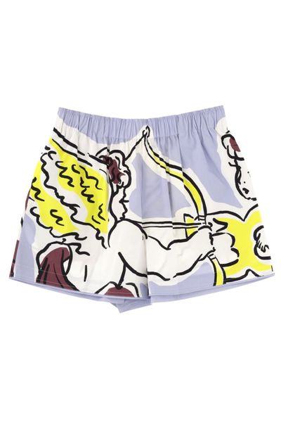Tory Burch Elasticated Waistband Camp Shorts