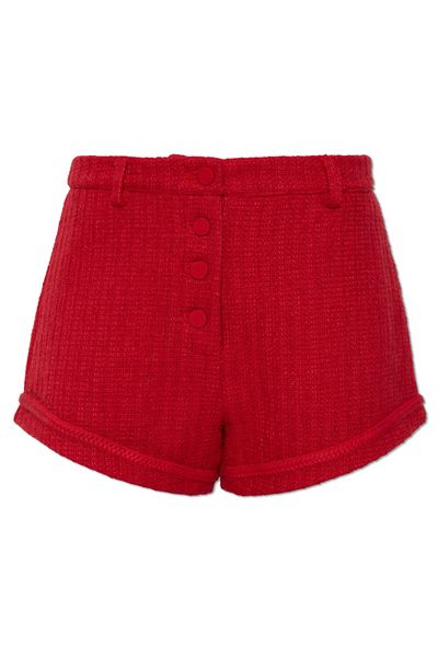 POSSE Jacqueline Button-Front Tweed Shorts