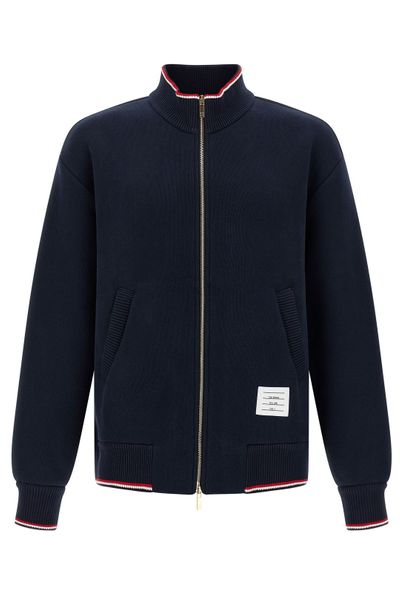 Thom Browne RWB-Striped Zipped Sweatshirt