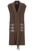 Herno Fringed Detailed Sleeveless Coat