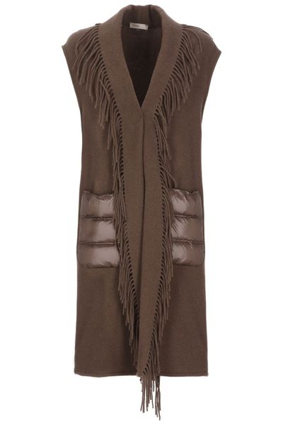 Herno Fringed Detailed Sleeveless Coat