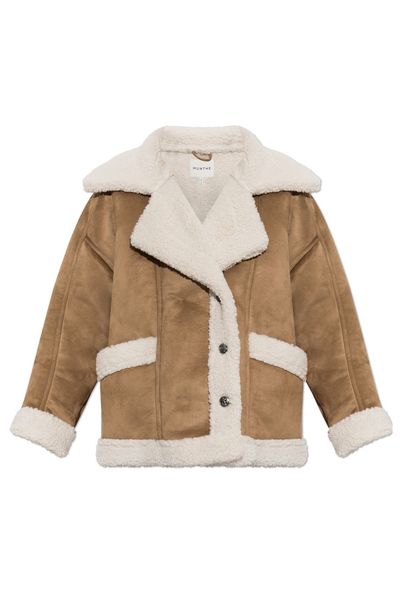 Munthe Valter Shearling Trim Coat