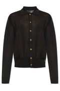 Versace Collared Button-Up Cardigan