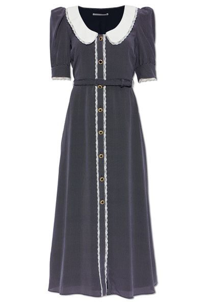 Alessandra Rich Polka-Dot Midi Dress