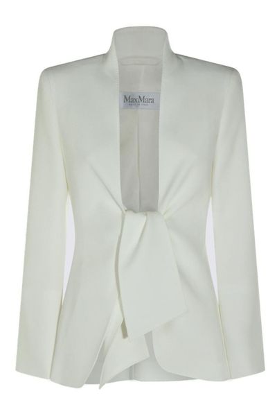 Max Mara Tie-Front Straight Hem Blazer