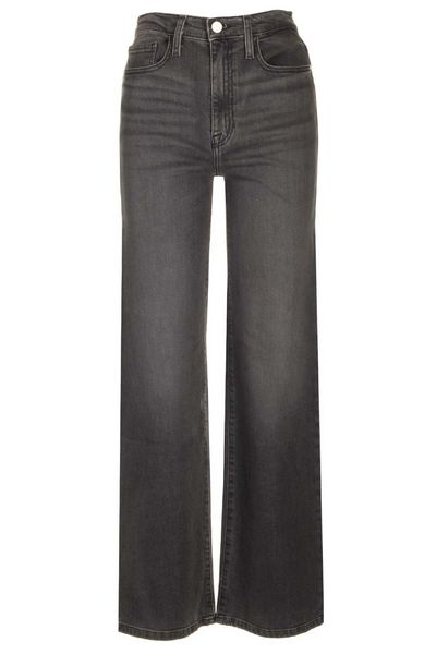 Frame Logo Patch Wide-Leg Jeans