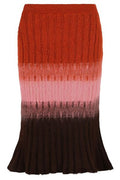 Fendi Gradient Flared Knit Skirt