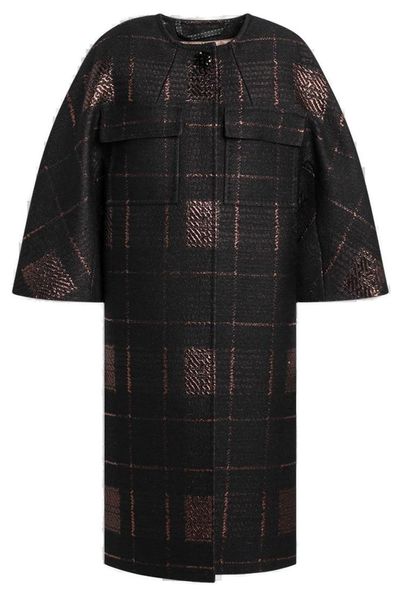Max Mara Atelier Lamé Jacquard Coat