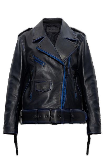 Off-White Belted Leather Jacket