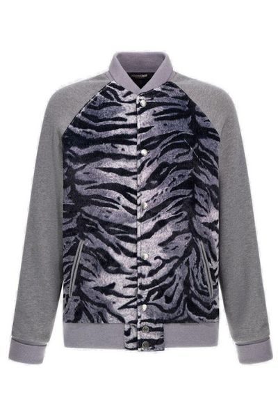 Roberto Cavalli Printed Buttoned Sweatshirt
