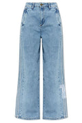 Adidas Originals Side Stripe Wide-Leg Jeans