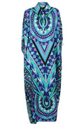 PUCCI Manuba Printed Draped Sleeved Kaftan