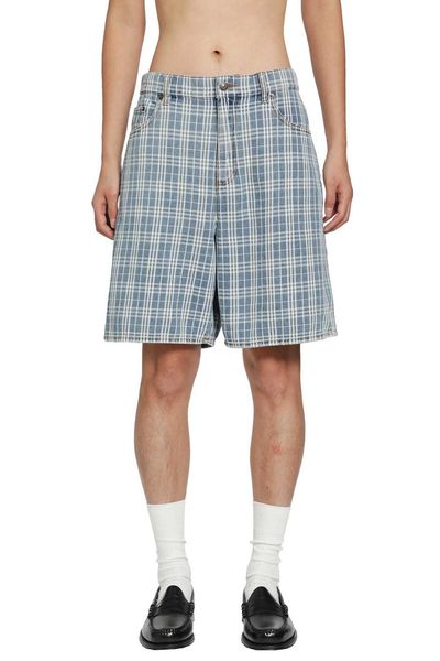Burberry Check Denim Shorts