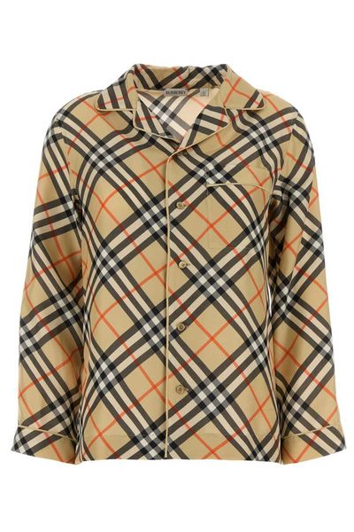 Burberry Vintage Check-Printed Buttoned Pajama Top