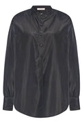 The Row Mandarin Collar Long Sleeve Top