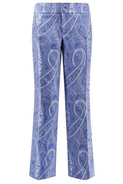 Etro Paisley-Jacquard Pleated Jeans