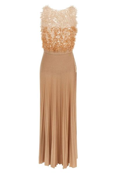 Elisabetta Franchi Red Carpet Tulle Jersey Dress