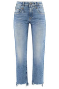 R13 Mid Rise Distressed Edge Jeans