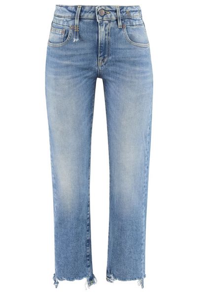 R13 Mid Rise Distressed Edge Jeans
