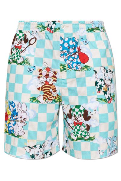 Kenzo Cartoon All-Over Patterned Shorts