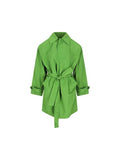Saint Laurent Belted Long-Sleeved Car Coat