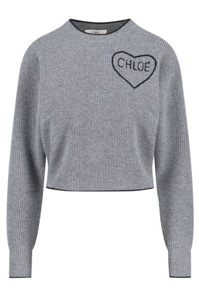 Chloé Logo Intarsia Knit Sweater