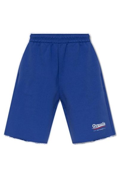 Vetements Logo Printed Elastic Waistband Shorts