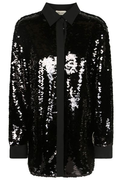Alberta Ferretti Sequins Embellished Elegant Blouse