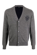 Gucci Crest Motif V-Neck Cardigan