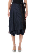 Prada Patchwork Wrapped Midi Skirt
