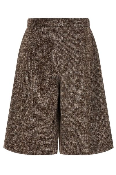 Agnona Amanda Pleated Bermuda Shorts