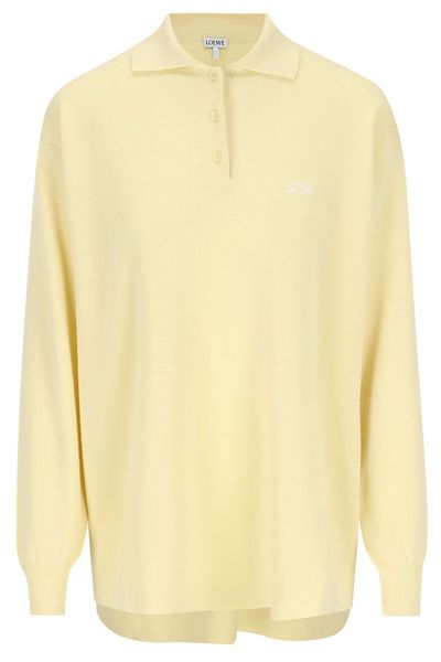 Loewe Long-Sleeved Knitted Polo Sweater