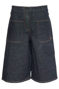 Courrèges Belted Denim Panelled Shorts