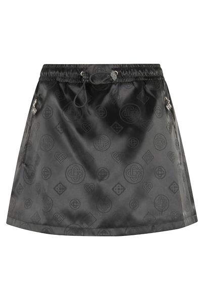 Casablanca All-Over Patterned Drawstring Mini Skirt