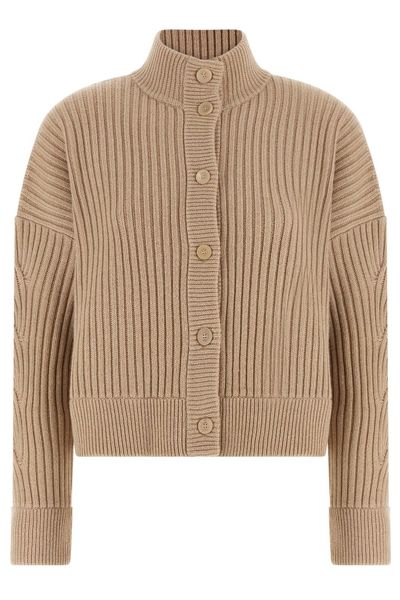 Max Mara Afelio High Neck Button-Up Cardigan