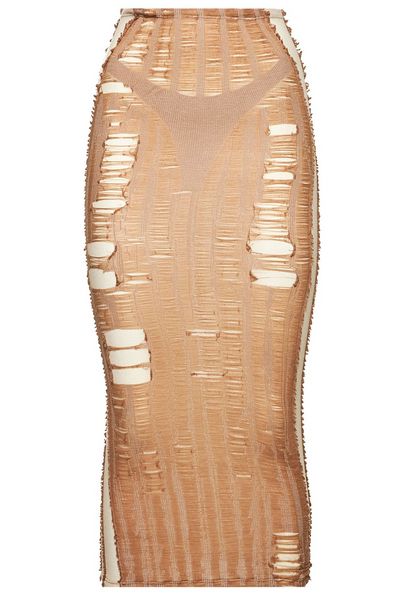 Diesel M-Calina Distressed Seamless Midi Skirt