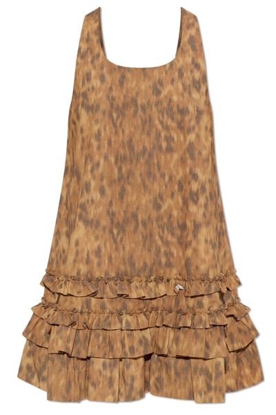 Ganni Ruffled Mini Dress