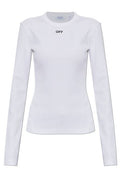 Off-White Crewneck Ribbed Top
